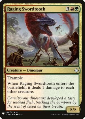 Raging Swordtooth<br /><span class="collector-number">Collector No. XLN-226</span>