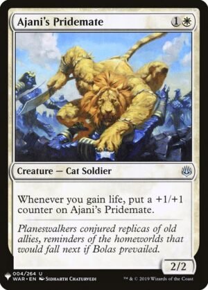 Ajani's Pridemate<br /><span class="collector-number">Collector No. WAR-4</span>
