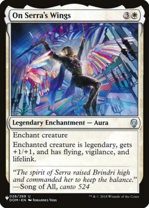 On Serra's Wings<br /><span class="collector-number">Collector No. DOM-28</span>