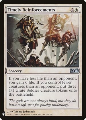 Timely Reinforcements<br /><span class="collector-number">Collector No. M12-40</span>