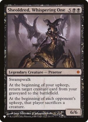 Sheoldred, Whispering One<br /><span class="collector-number">Collector No. NPH-73</span>