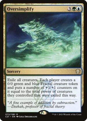 Oversimplify<br /><span class="collector-number">Collector No. 72</span>