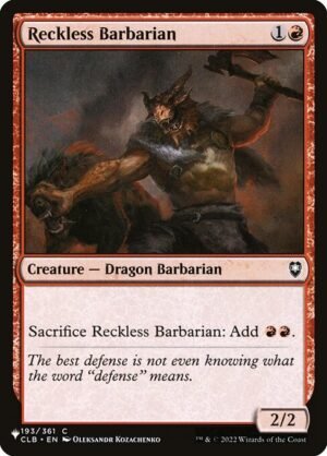 Reckless Barbarian<br /><span class="collector-number">Collector No. CLB-193</span>