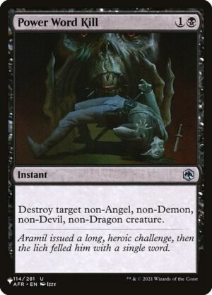 Power Word Kill<br /><span class="collector-number">Collector No. AFR-114</span>