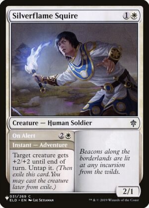 Silverflame Squire // On Alert<br /><span class="collector-number">Collector No. ELD-31</span>