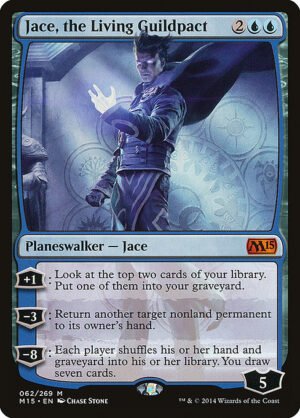 Jace, the Living Guildpact<br /><span class="collector-number">Collector No. 62</span>