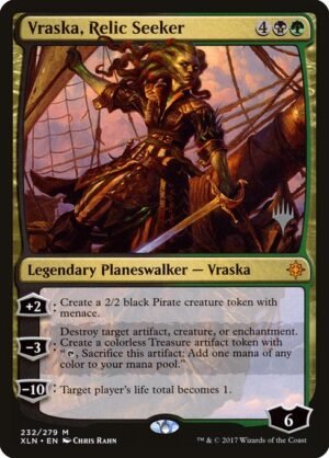 Vraska, Relic Seeker<br /><span class="collector-number">Collector No. 232p</span>