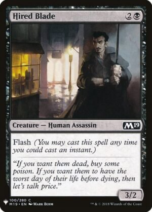 Hired Blade<br /><span class="collector-number">Collector No. M19-100</span>