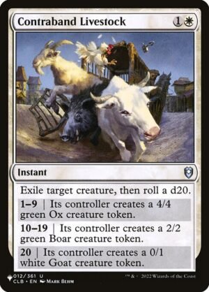 Contraband Livestock<br /><span class="collector-number">Collector No. CLB-12</span>