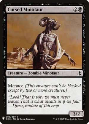 Cursed Minotaur<br /><span class="collector-number">Collector No. AKH-85</span>