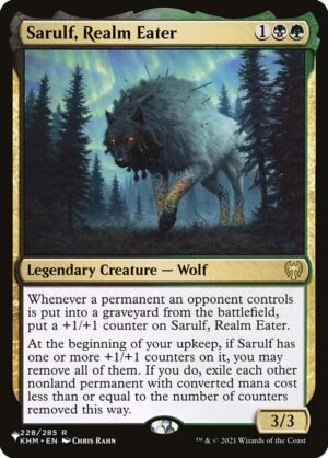 Sarulf, Realm Eater<br /><span class="collector-number">Collector No. KHM-228</span>