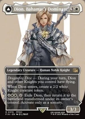 Dion, Bahamut's Dominant // Bahamut, Warden of Light<br /><span class="collector-number">Collector No. 376</span>