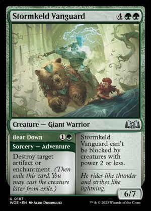 Stormkeld Vanguard // Bear Down<br /><span class="collector-number">Collector No. 187</span>