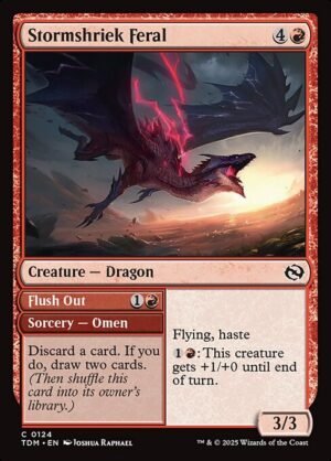 Stormshriek Feral // Flush Out - Foil<br /><span class="collector-number">Collector No. 124</span>