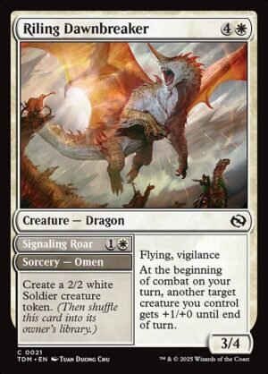 Riling Dawnbreaker // Signaling Roar - Foil<br /><span class="collector-number">Collector No. 21</span>