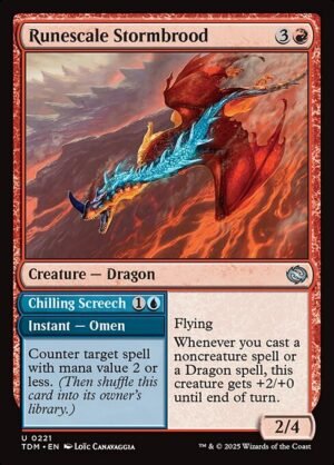 Runescale Stormbrood // Chilling Screech - Foil<br /><span class="collector-number">Collector No. 221</span>
