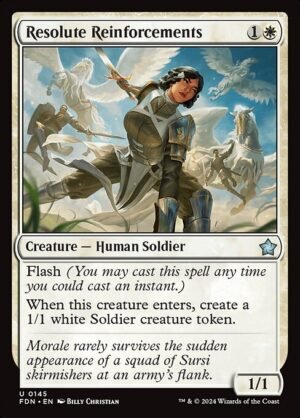 Resolute Reinforcements - Foil<br /><span class="collector-number">Collector No. 145</span>