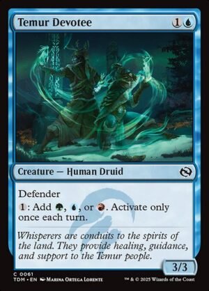 Temur Devotee - Foil<br /><span class="collector-number">Collector No. 61</span>
