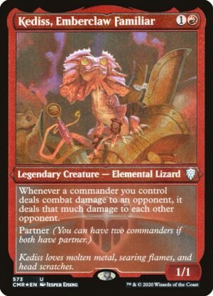 Kediss, Emberclaw Familiar - Etched<br /><span class="collector-number">Collector No. 573</span>