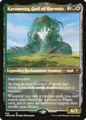 Karametra, God of Harvests - Etched<br /><span class="collector-number">Collector No. 522</span>