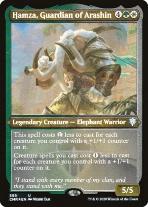 Hamza, Guardian of Arashin - Etched<br /><span class="collector-number">Collector No. 598</span>