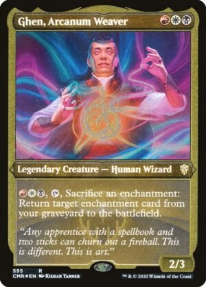 Ghen, Arcanum Weaver - Etched<br /><span class="collector-number">Collector No. 595</span>
