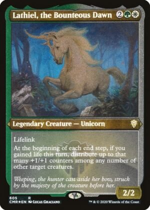 Lathiel, the Bounteous Dawn - Etched<br /><span class="collector-number">Collector No. 605</span>