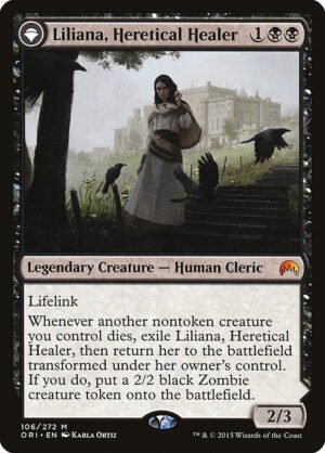 Liliana, Heretical Healer // Liliana, Defiant Necromancer<br /><span class="collector-number">Collector No. 106</span>