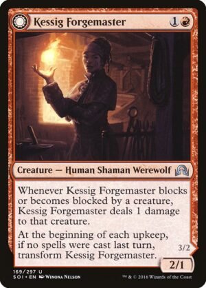 Kessig Forgemaster // Flameheart Werewolf<br /><span class="collector-number">Collector No. 169</span>