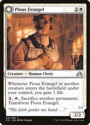 Pious Evangel // Wayward Disciple<br /><span class="collector-number">Collector No. 34</span>