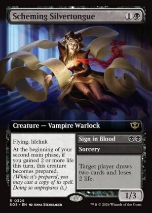 Scheming Silvertongue // Sign in Blood<br /><span class="collector-number">Collector No. 329</span>