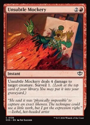 Unsubtle Mockery - Foil<br /><span class="collector-number">Collector No. 136</span>