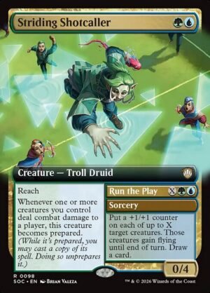 Striding Shotcaller // Run the Play<br /><span class="collector-number">Collector No. 98</span>