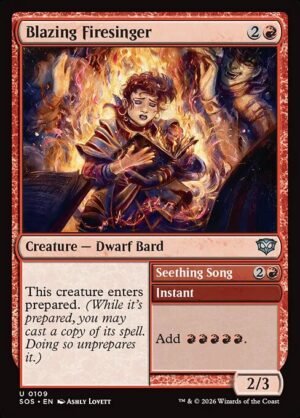 Blazing Firesinger // Seething Song - Foil<br /><span class="collector-number">Collector No. 109</span>