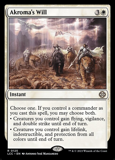 Akroma's Will<br /><span class="collector-number">Collector No. 125</span>