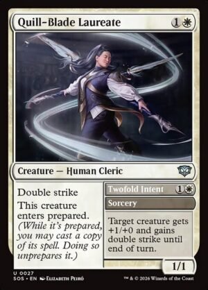 Quill-Blade Laureate // Twofold Intent - Foil<br /><span class="collector-number">Collector No. 27</span>