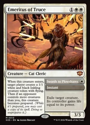 Emeritus of Truce // Swords to Plowshares - Foil<br /><span class="collector-number">Collector No. 13</span>