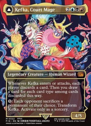 Kefka, Court Mage // Kefka, Ruler of Ruin<br /><span class="collector-number">Collector No. 322</span>