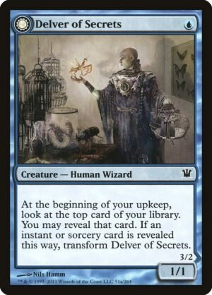 Delver of Secrets // Insectile Aberration<br /><span class="collector-number">Collector No. 51</span>