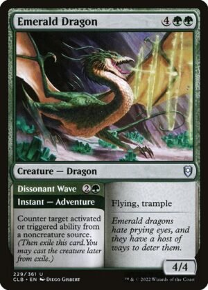 Emerald Dragon // Dissonant Wave - Foil<br /><span class="collector-number">Collector No. 229</span>