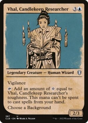 Vhal, Candlekeep Researcher - Foil<br /><span class="collector-number">Collector No. 387</span>
