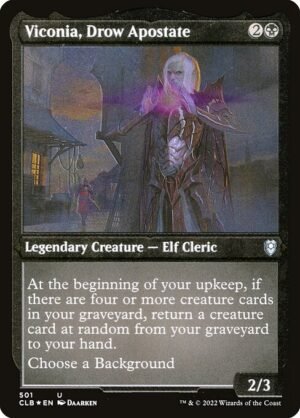 Viconia, Drow Apostate - Etched<br /><span class="collector-number">Collector No. 501</span>