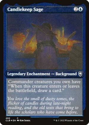 Candlekeep Sage - Etched<br /><span class="collector-number">Collector No. 482</span>