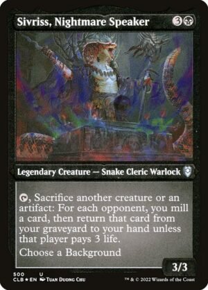 Sivriss, Nightmare Speaker - Etched<br /><span class="collector-number">Collector No. 500</span>