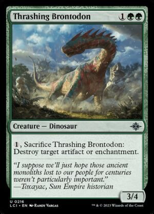 Thrashing Brontodon - Foil<br /><span class="collector-number">Collector No. 216</span>