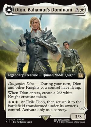Dion, Bahamut's Dominant // Bahamut, Warden of Light<br /><span class="collector-number">Collector No. 428</span>