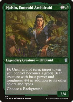 Halsin, Emerald Archdruid - Etched<br /><span class="collector-number">Collector No. 516</span>