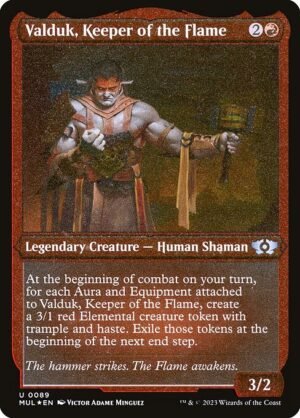 Valduk, Keeper of the Flame - Etched<br /><span class="collector-number">Collector No. 89</span>
