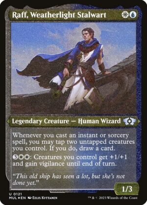 Raff, Weatherlight Stalwart - Etched<br /><span class="collector-number">Collector No. 121</span>