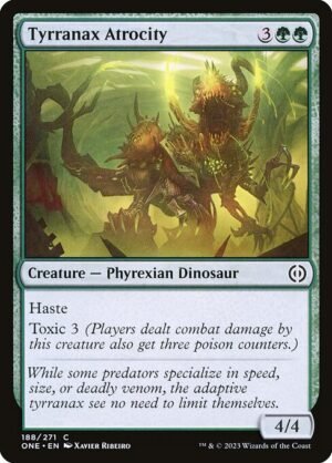 Tyrranax Atrocity - Foil<br /><span class="collector-number">Collector No. 188</span>
